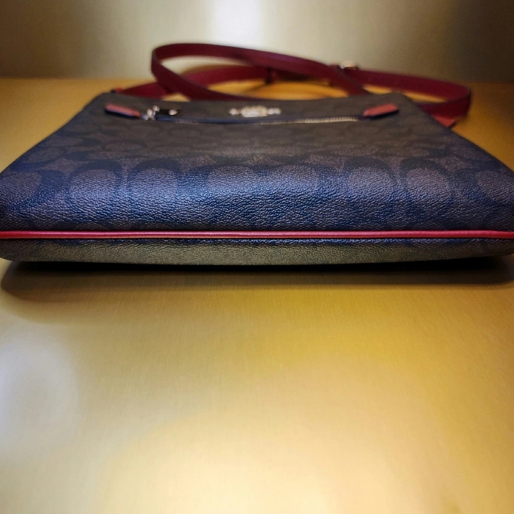 Coach Brown and Red Crossbody Bag - Picture 7 of 15